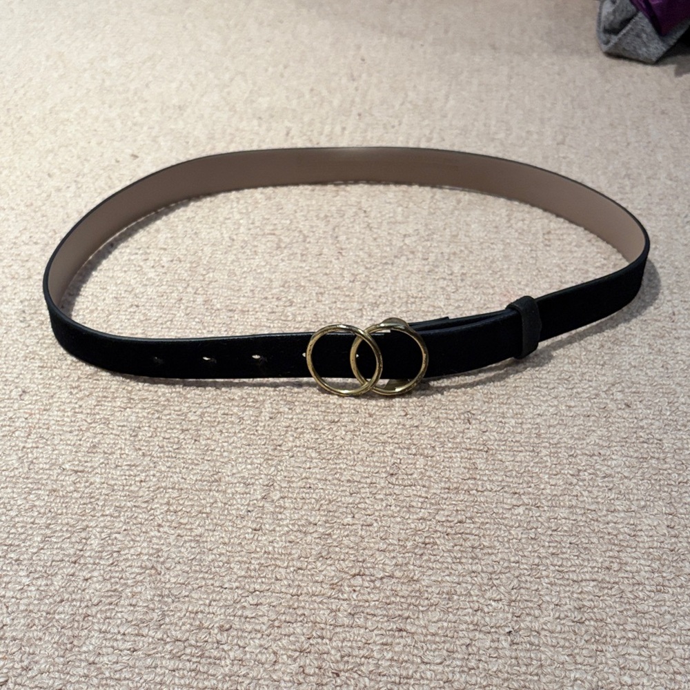 Black Belt with Gold Buckle